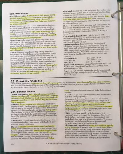 highlighted and annotated study guide page